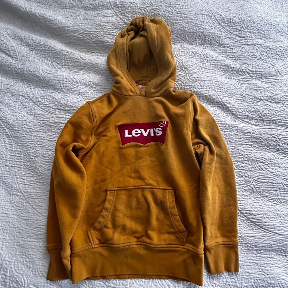 Levi's Men's Mustard Yellow Hoodie Sweater, XS